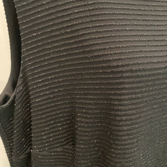 Frank Lyman Black Sleeveless Dress Shimmering Size 18 - Picture 3 of 12